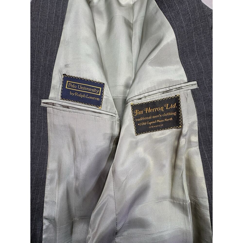 Vintage Polo University Club Ralph Lauren Pinstripe Blazer Men’s 38R Union Made - Picture 5 of 12